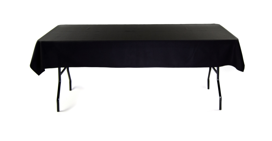 Onverschilligheid Blanco Architectuur bankettafel + tafellaken zwart - huur tafels (meubilair) [TA/1023]