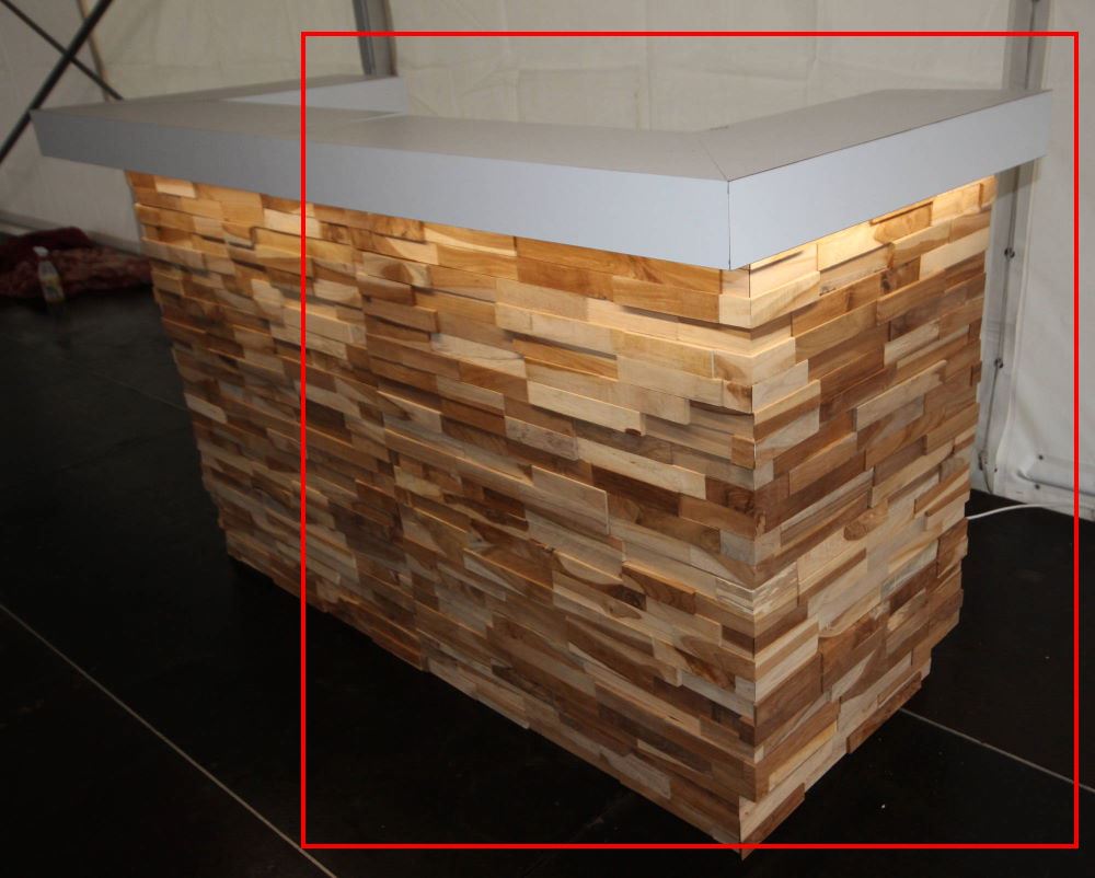 Bar 3D Wood - Corner Left