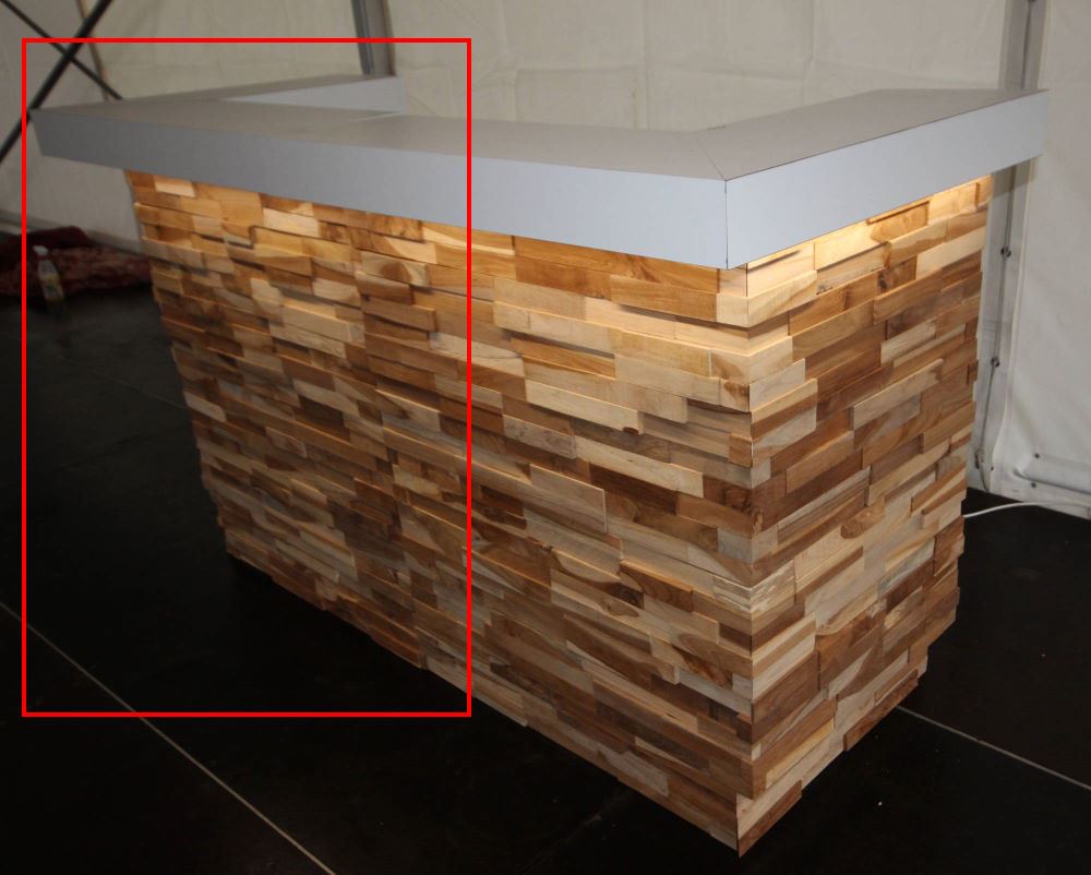 Bar 3D Wood - Corner Right