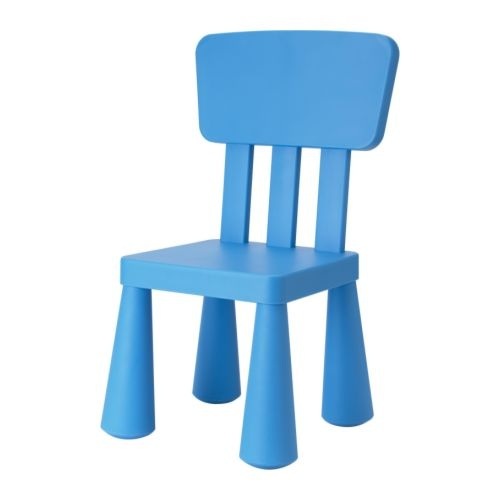 vier keer Uitverkoop Doorweekt kinderstoel - blauw - huur stoelen (meubilair) [ST/2005]