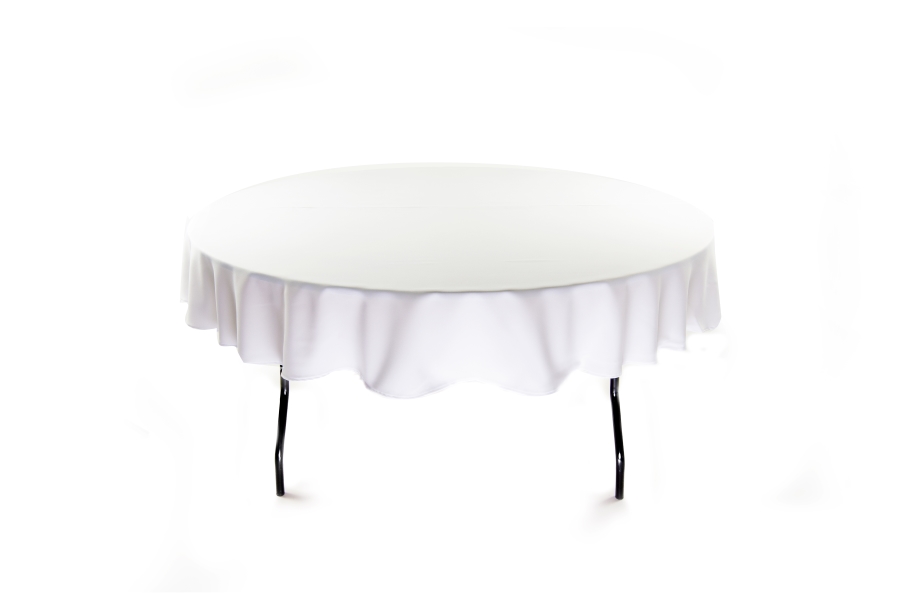 contrast Moskee cocaïne ronde bankettafel (6-8 pers.) + tafellaken wit - huur tafels [TA/1028]